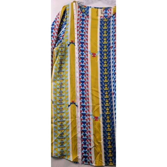 Anthropologie Francescas Bird Cage Aztec Long Sleeve Tunic Shirt Large Geometric - Picture 4 of 6